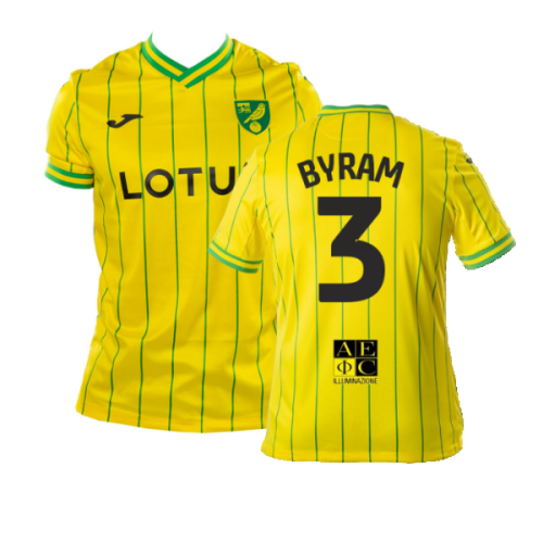 2022-2023 Norwich City Home Shirt (BYRAM 3)