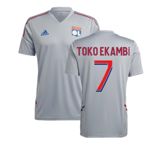 2022-2023 Olympique Lyon Training Jersey (Halo Silver) (TOKO EKAMBI 7)