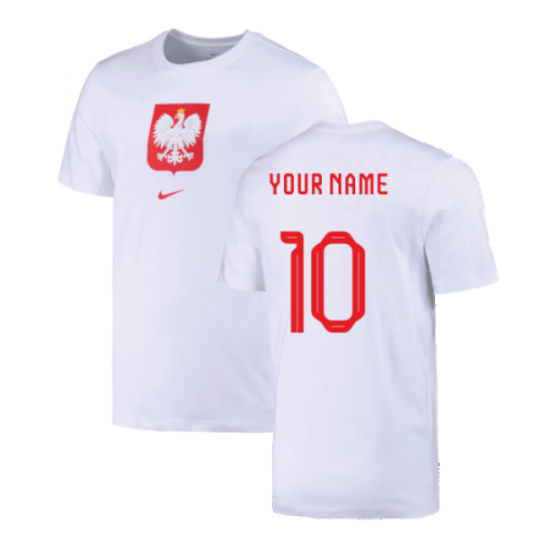 2022-2023 Poland Football Crest Tee (White) (Your Name)