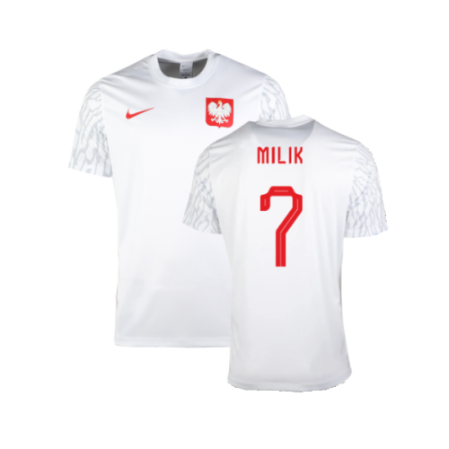 2022-2023 Poland Home Dri-Fit Shirt (Kids) (MILIK 7)