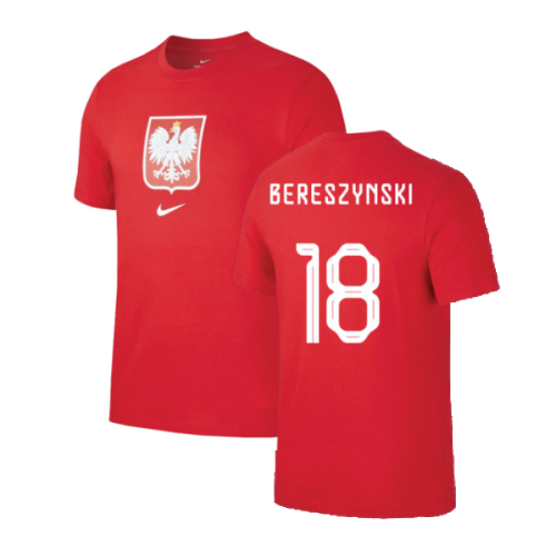 2022-2023 Poland World Cup Crest Tee (Red) (Bereszynski 18)