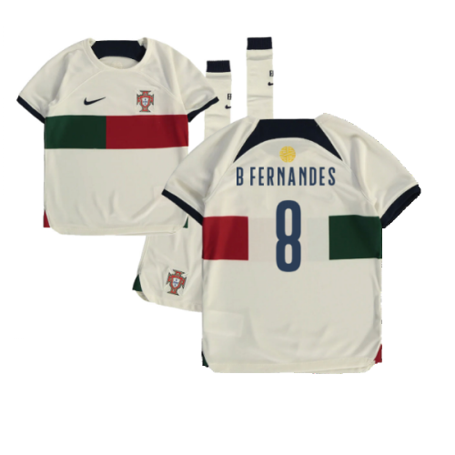 2022-2023 Portugal Away Little Boys Mini Kit (B Fernandes 8)