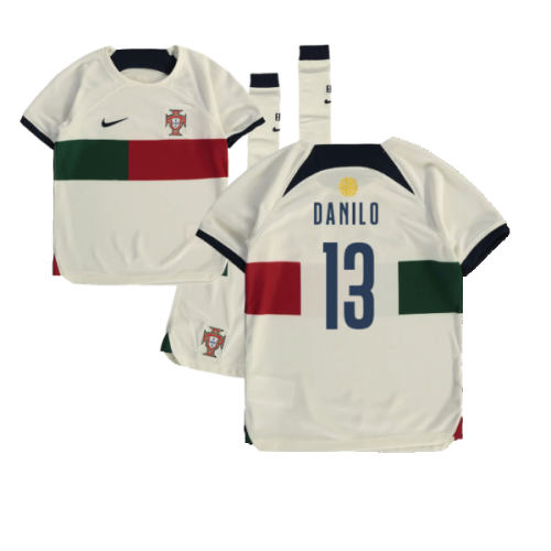 2022-2023 Portugal Away Little Boys Mini Kit (Danilo 13)