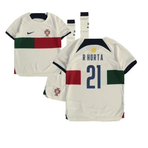 2022-2023 Portugal Away Little Boys Mini Kit (R Horta 21)