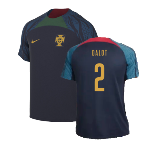 2022-2023 Portugal Strike Training Shirt (Navy) (Dalot 2)