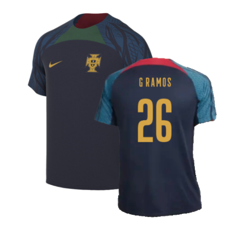 2022-2023 Portugal Strike Training Shirt (Navy) (G Ramos 26)