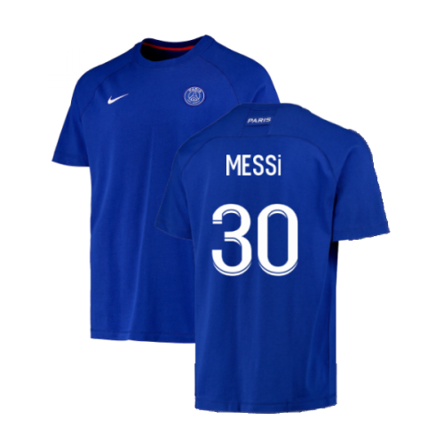 2022-2023 PSG CL Training Shirt (Blue) (MESSI 30)