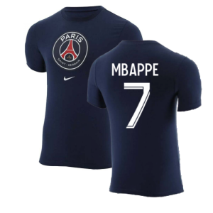 2022-2023 PSG Crest Tee (Navy) (MBAPPE 7)