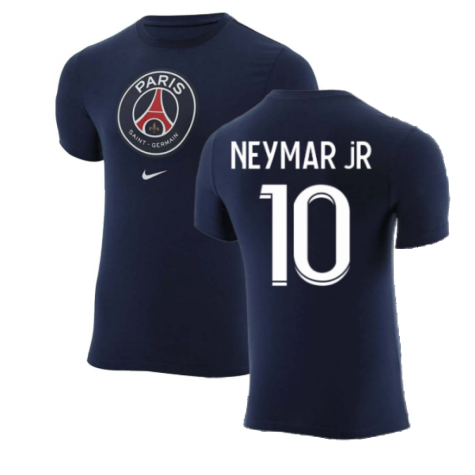 2022-2023 PSG Crest Tee (Navy) (NEYMAR JR 10)