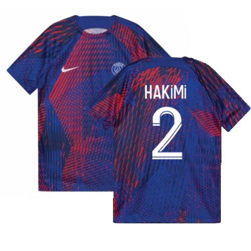 2022-2023 PSG Pre-Match Football Top (Blue) (HAKIMI 2)