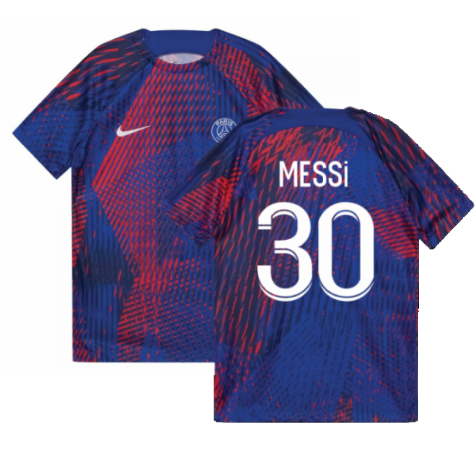 2022-2023 PSG Pre-Match Football Top (Blue) (MESSI 30)