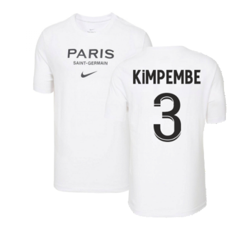 2022-2023 PSG Swoosh Tee (White) (KIMPEMBE 3)