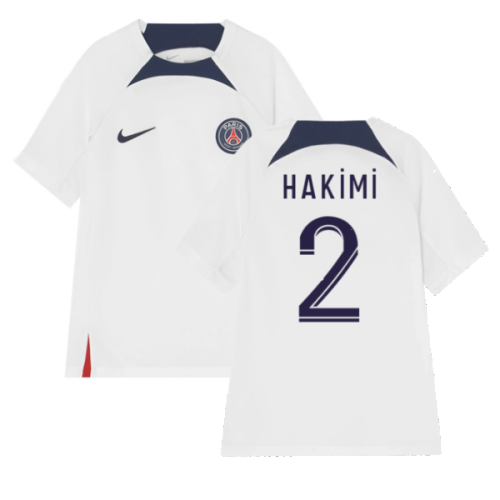 2022-2023 PSG Training Shirt (White) - Kids (HAKIMI 2)