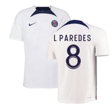 2022-2023 PSG Training Shirt (White) (L PAREDES 8)