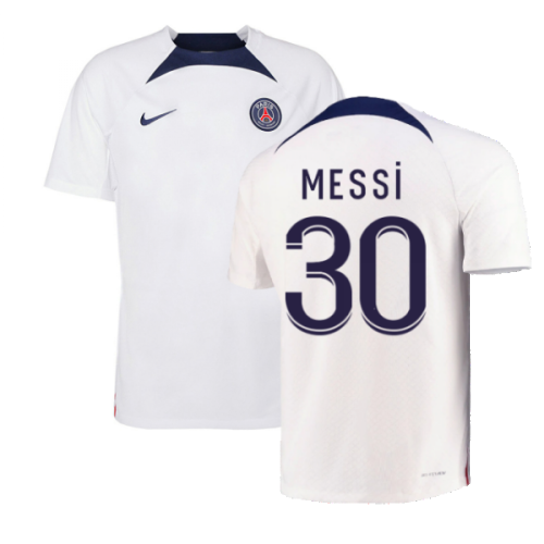 2022-2023 PSG Training Shirt (White) (MESSI 30)