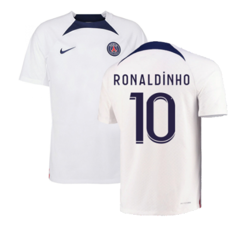 2022-2023 PSG Training Shirt (White) (RONALDINHO 10)