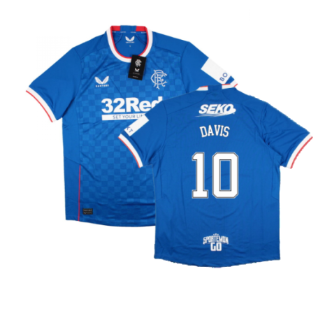 2022-2023 Rangers Home Pro Jersey (DAVIS 10)