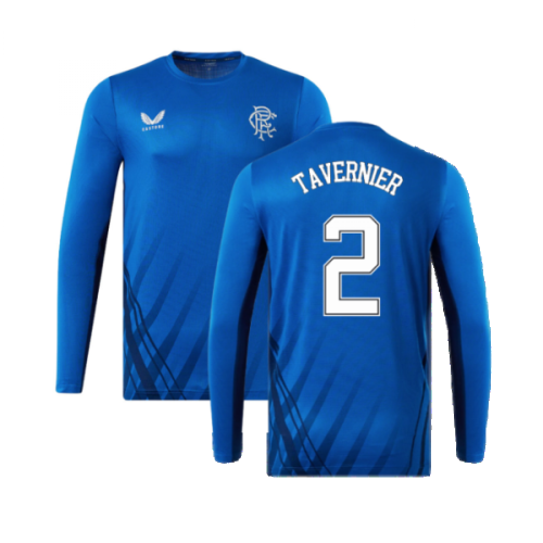 2022-2023 Rangers Long Sleeve Training Tee (Blue) (TAVERNIER 2)