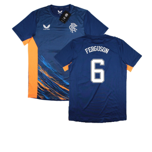 2022-2023 Rangers Match Day Tee (Navy-Orange) (FERGUSON 6)