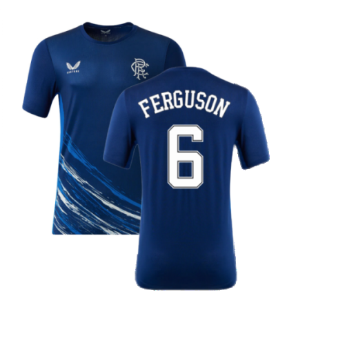 2022-2023 Rangers Matchday Short Sleeve T-Shirt (Navy) (FERGUSON 6)