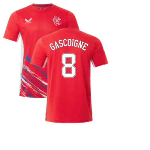 2022-2023 Rangers Matchday Short Sleeve T-Shirt (Red) (GASCOIGNE 8)