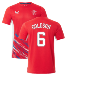 2022-2023 Rangers Matchday Short Sleeve T-Shirt (Red) (GOLDSON 6)