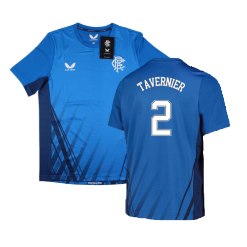 2022-2023 Rangers Training Short Sleeve T-Shirt (Blue) - Kids (TAVERNIER 2)