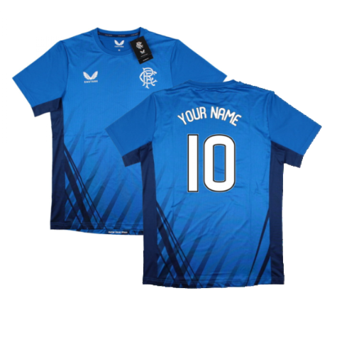 2022-2023 Rangers Training Short Sleeve Tee (Blue) (Your Name)