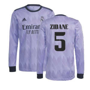 2022-2023 Real Madrid Authentic Long Sleeve Away Shirt (ZIDANE 5)