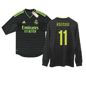 2022-2023 Real Madrid Authentic Long Sleeve Third Shirt (ASENSIO 11)