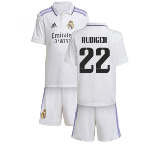 2022-2023 Real Madrid Home Mini Kit (RUDIGER 22)