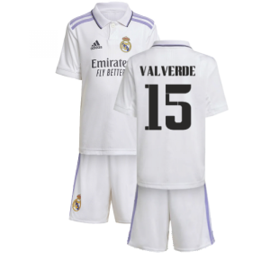 2022-2023 Real Madrid Home Mini Kit (VALVERDE 15)