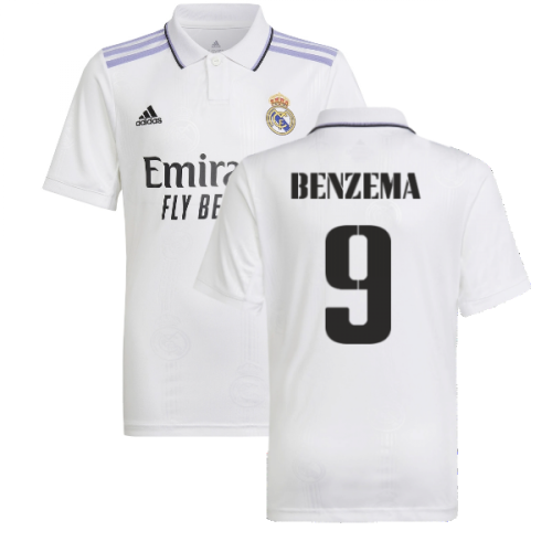 2022-2023 Real Madrid Home Shirt (Kids) (BENZEMA 9)