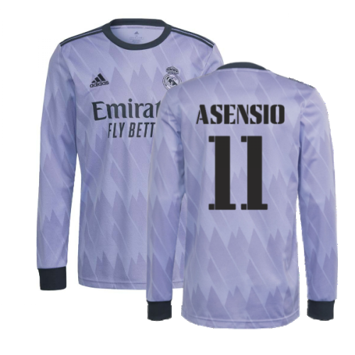 2022-2023 Real Madrid Long Sleeve Away Shirt (ASENSIO 11)