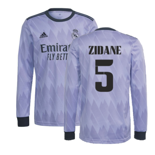 2022-2023 Real Madrid Long Sleeve Away Shirt (ZIDANE 5)