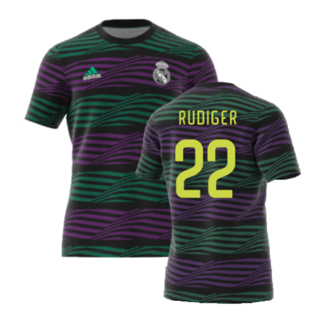 2022-2023 Real Madrid Pre-Match Jersey (RUDIGER 22)