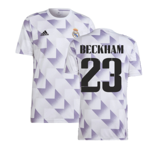 2022-2023 Real Madrid Pre-Match Shirt (White) (BECKHAM 23)