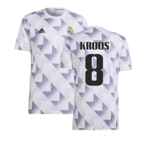 2022-2023 Real Madrid Pre-Match Shirt (White) (KROOS 8)