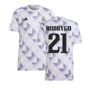 2022-2023 Real Madrid Pre-Match Shirt (White) (RODRYGO 21)