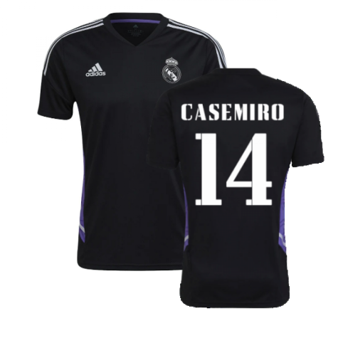 2022-2023 Real Madrid Training Shirt (Black) (CASEMIRO 14)