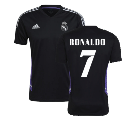 2022-2023 Real Madrid Training Shirt (Black) (RONALDO 7)