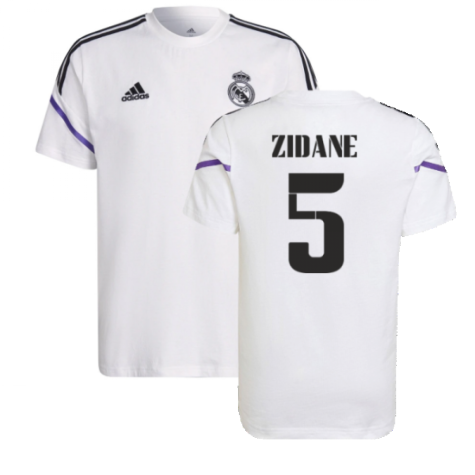 2022-2023 Real Madrid Training Tee (White) (ZIDANE 5)