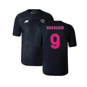 2022-2023 Roma Pre-Game Jersey Third (Black) (ABRAHAM 9)