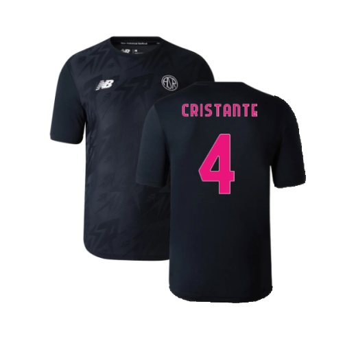 2022-2023 Roma Pre-Game Jersey Third (Black) (CRISTANTE 4)