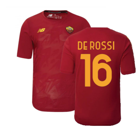 2022-2023 Roma Pre-Game Warmup Jersey (Home) (DE ROSSI 16)