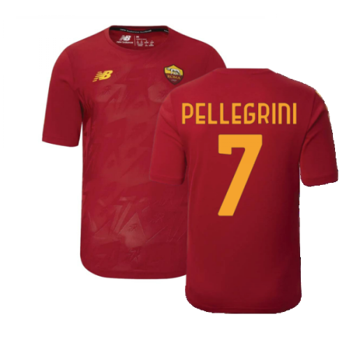 2022-2023 Roma Pre-Game Warmup Jersey (Home) (PELLEGRINI 7)