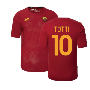 2022-2023 Roma Pre-Game Warmup Jersey (Home) (TOTTI 10)