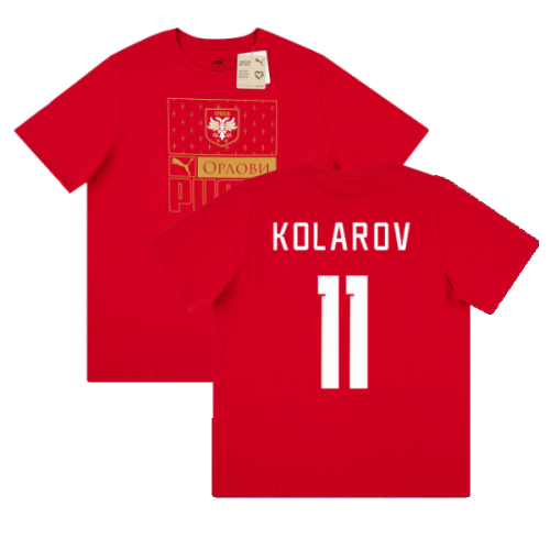 2022-2023 Serbia Ftbl Core Tee (Red) (KOLAROV 11)