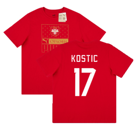 2022-2023 Serbia Ftbl Core Tee (Red) (KOSTIC 17)