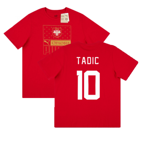 2022-2023 Serbia Ftbl Core Tee (Red) (TADIC 10)